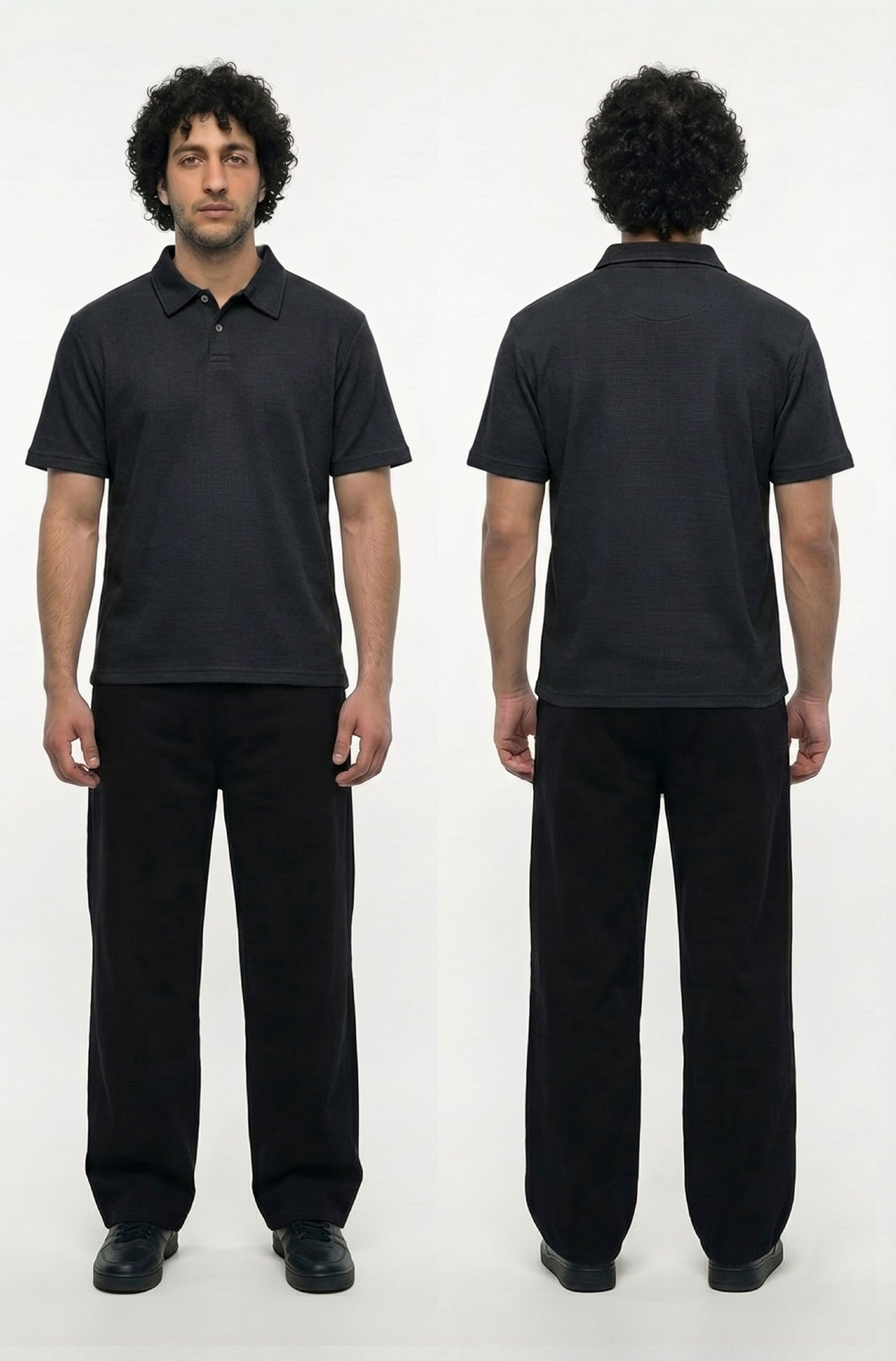Basic Polo T-Shirt (Black)