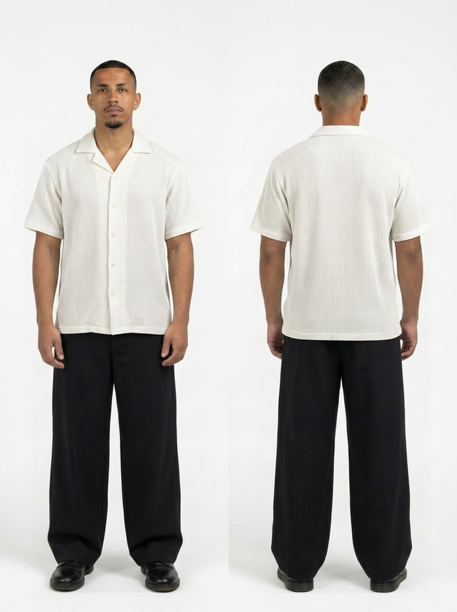 Basic Knitted Shirt (Mystic White)