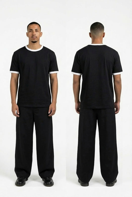 Ringer T-Shirt (Black x White)