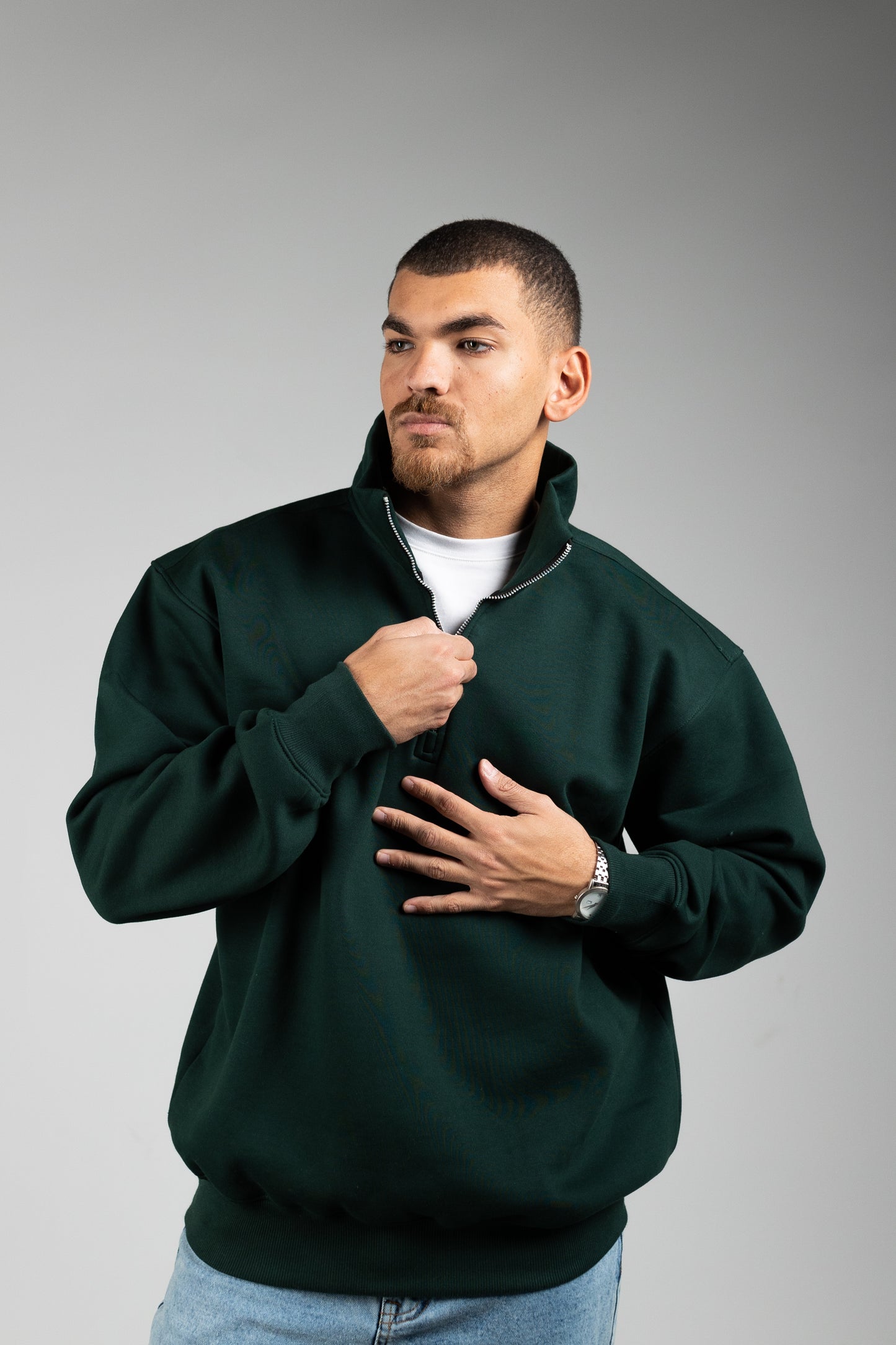 Quarter-Zip Sweater` - 0 Apparel