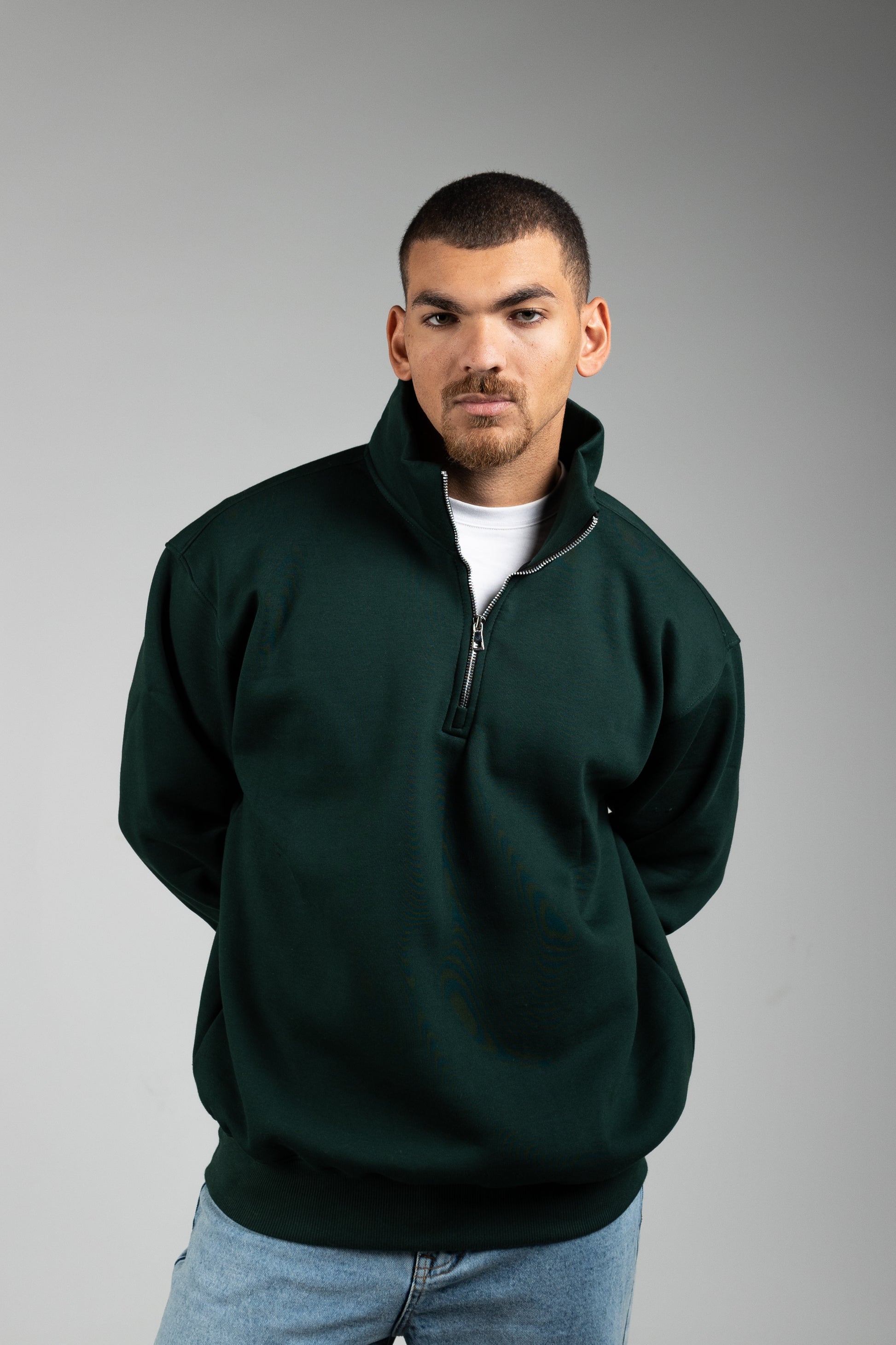 Quarter-Zip Sweater` - 0 Apparel