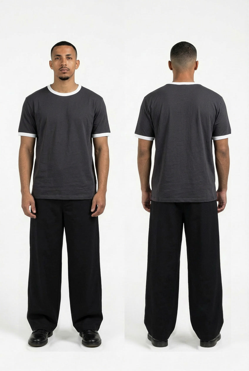Ringer T-Shirt (Grey x White)