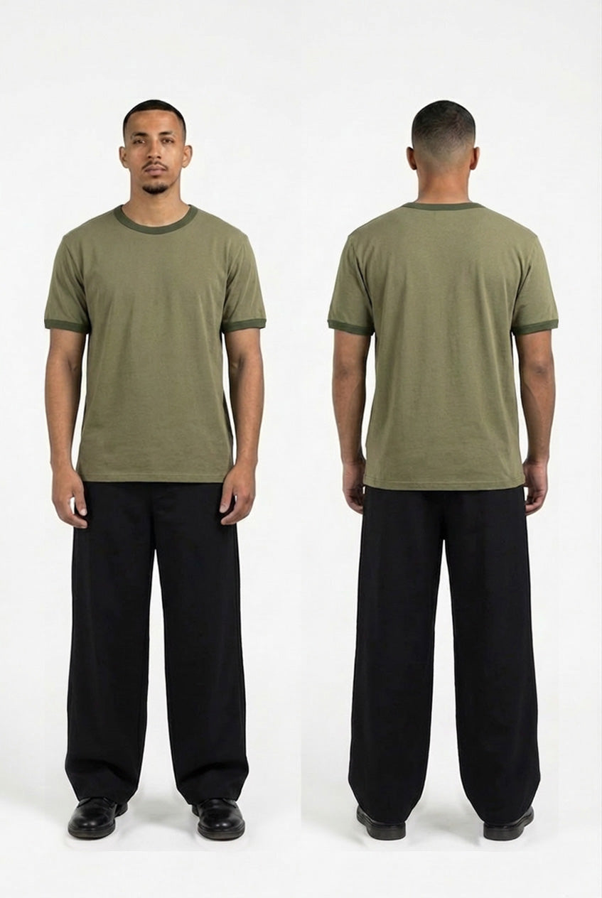 Ringer T-Shirt (Mint x Olive)