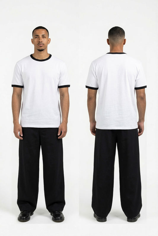 Ringer T-Shirt (White x Black)