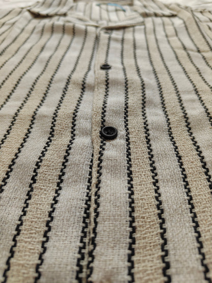 Tri Striped Shirt (Beige x Black)