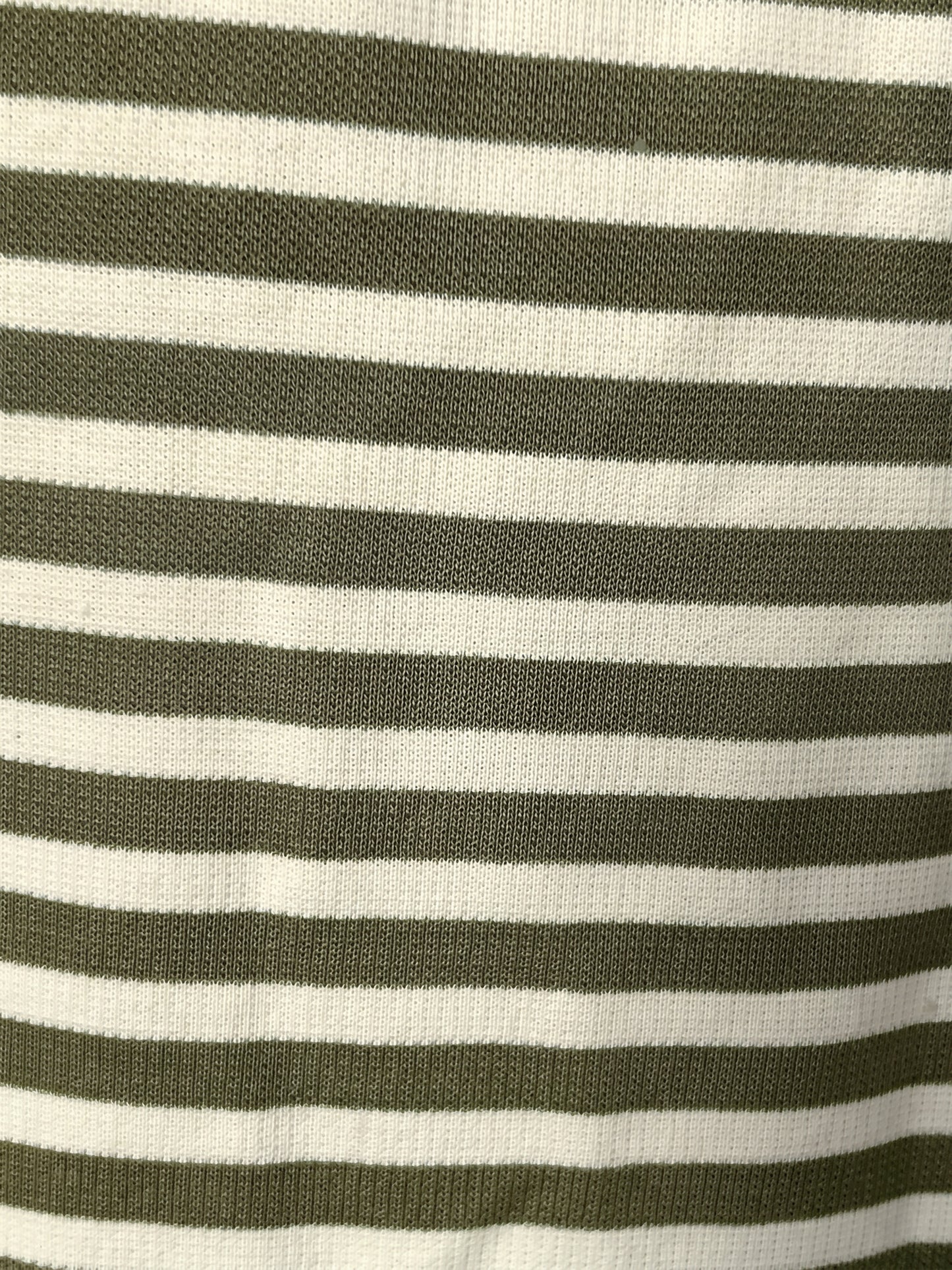 Striped Ringer Polo Shirt (Olive Green x White)